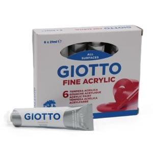 Tempera  tubo argento 21ml confezione da 6