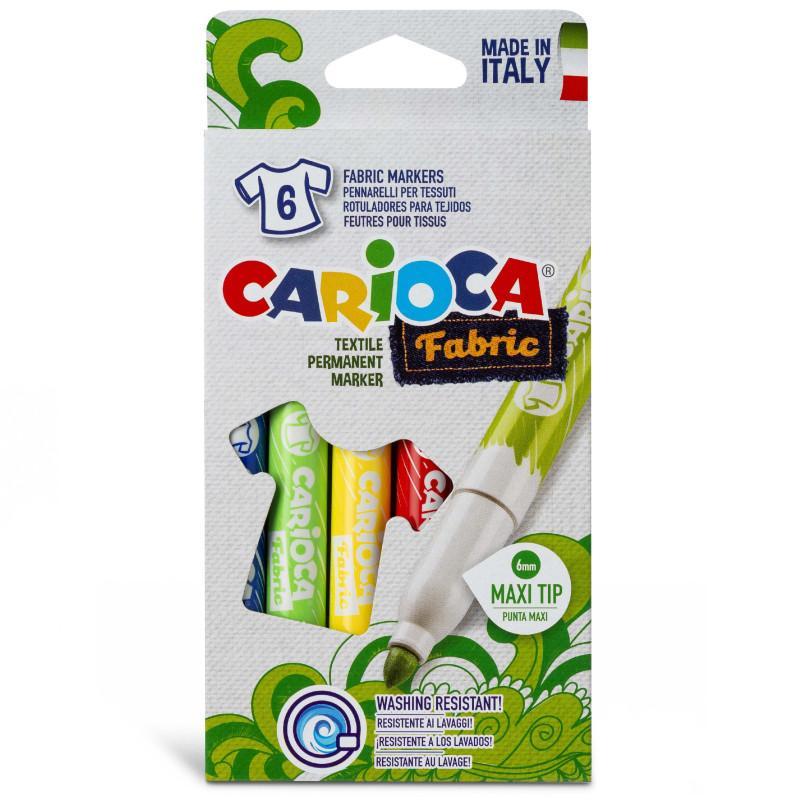 Pennarelli per tessuti Carioca fabric confezione da 6