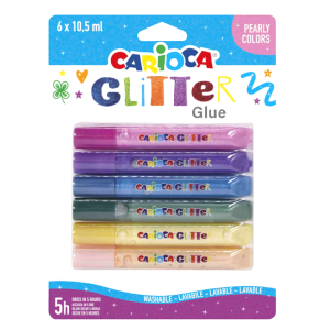 Colla  glitter glue pearly colors 10.5ml confezione da 6