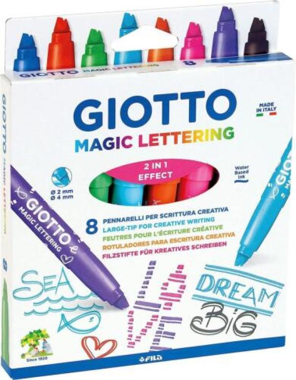 Pennarelli Giotto magic lettering confezione da 8