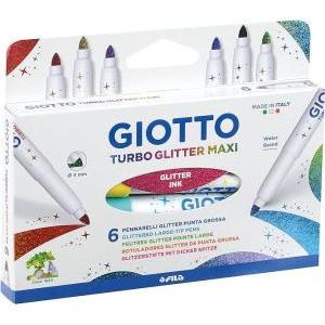 Pennarelli giotto turbo glitter maxi confezione da 6