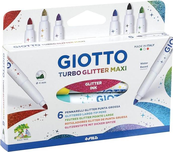 Pennarelli Giotto turbo glitter maxi confezione da 6