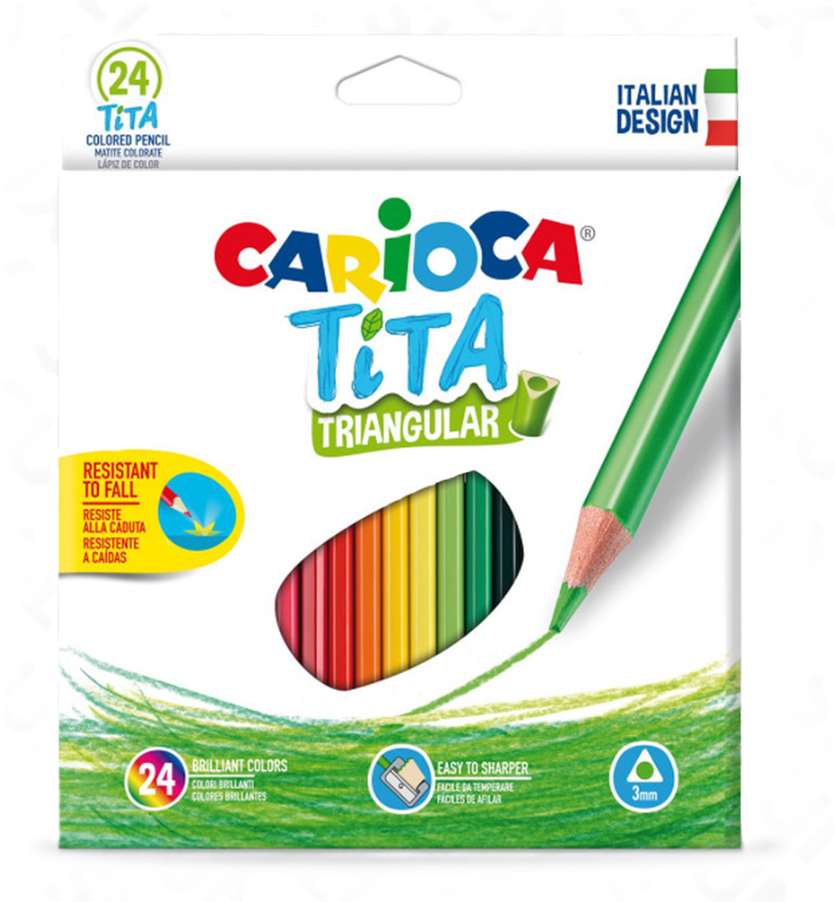 Pastelli Carioca Tita triangular confezione da 24