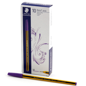 Penna sfera  noris stick 434 m viola confezione da 10