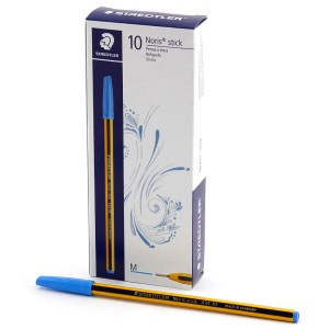 Penna sfera  noris stick 434 m azzurro confezione da 10