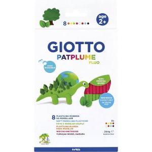 Plastilina giotto patplume fluo confezione da 8