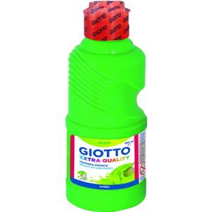 Tempera giotto fluo verde flacone da 250ml