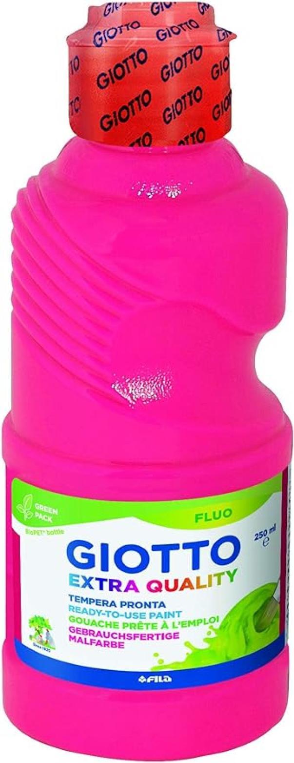 Tempera Giotto fluo rosa flacone da 250ml