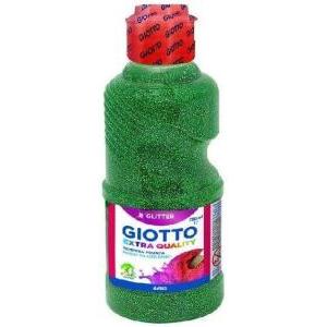 Tempera giotto glitter verde flacone da 250ml