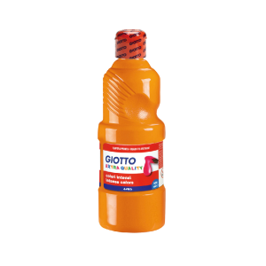 Tempera giotto paint arancione flacone da 500ml