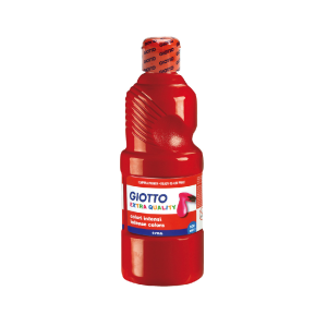 Tempera giotto paint rosso vermiglione flacone da 500ml