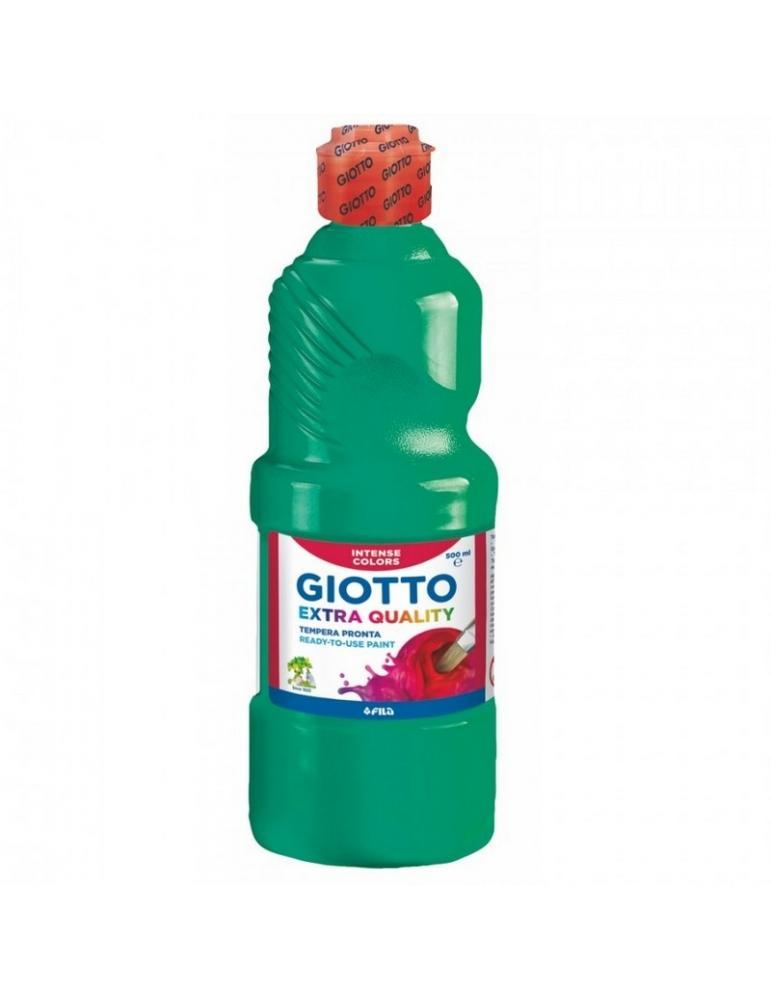 Tempera Giotto paint verde smeraldo flacone da 500ml