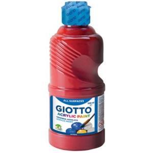 Tempera giotto acrylic rosso flacone da 250ml