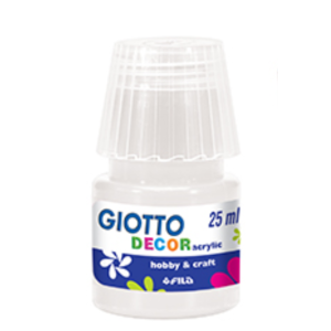 Tempera giotto decor acrylic bianco 25ml confezione da 6