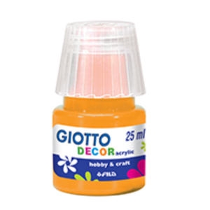 Tempera giotto decor acrylic gialllo scuro 25ml confezione da 6