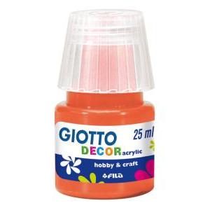 Tempera giotto decor acrylic arancione 25ml confezione da 6