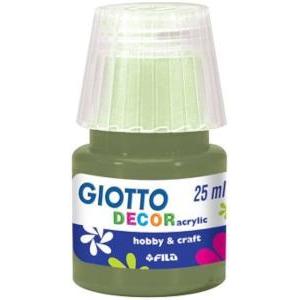 Tempera giotto decor acrylic verde oliva 25ml confezione da 6