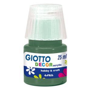 Tempera giotto decor acrylic verde bosco 25ml confezione da 6