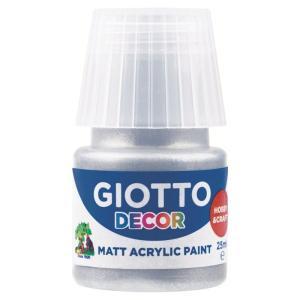 Tempera giotto decor acrylic argento 25ml confezione da 6