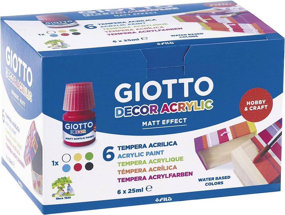 Tempera Giotto decor acrylic 25ml confezione da 6 