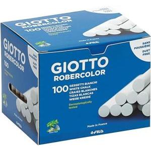 Gessetti giotto robercolor bianco confezione da 100