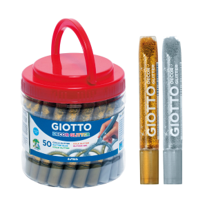 Colla giotto glitter argento e oro 10.5ml confezione da 50