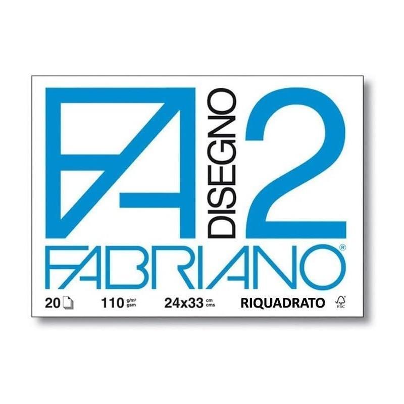 Album da disegno Fabriano F2 bianco riquadrato da 20  