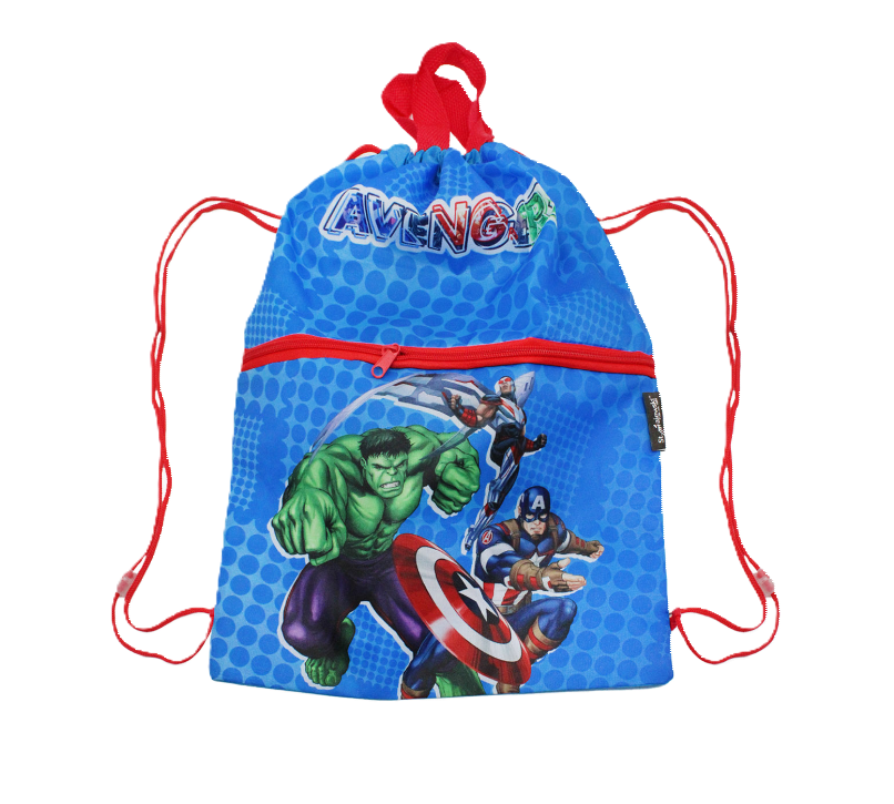 Sacca zaino Avengers con tasca frontale 44x34cm