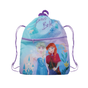 Sacca zaino frozen con tasca frontale 44x34cm