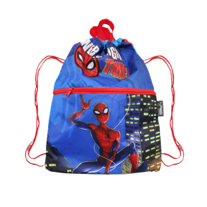 Sacca zaino spiderman con tasca frontale 44x34cm