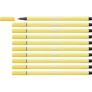 Pennarelli  pen 68 m giallo limone confezione da 10