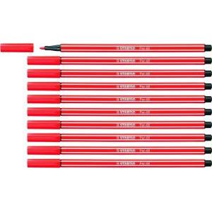 Pennarelli  pen 68 m rosso chiaro confezione da 10