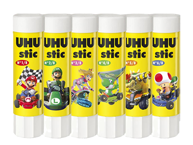 Colla stick Uhu mario kart 8.2gr confezione da 24