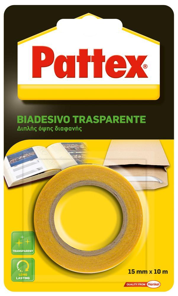 Biadesivo Pattex trasparente 15mm x 10m