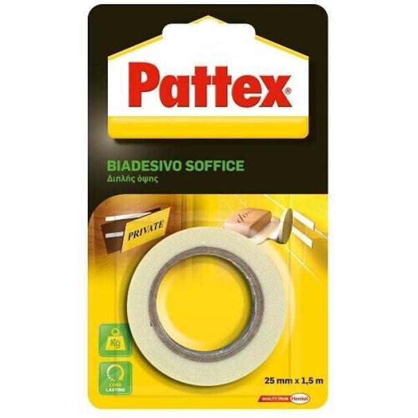 Nastro biadesivo Pattex soffice 25mm x 1.5m