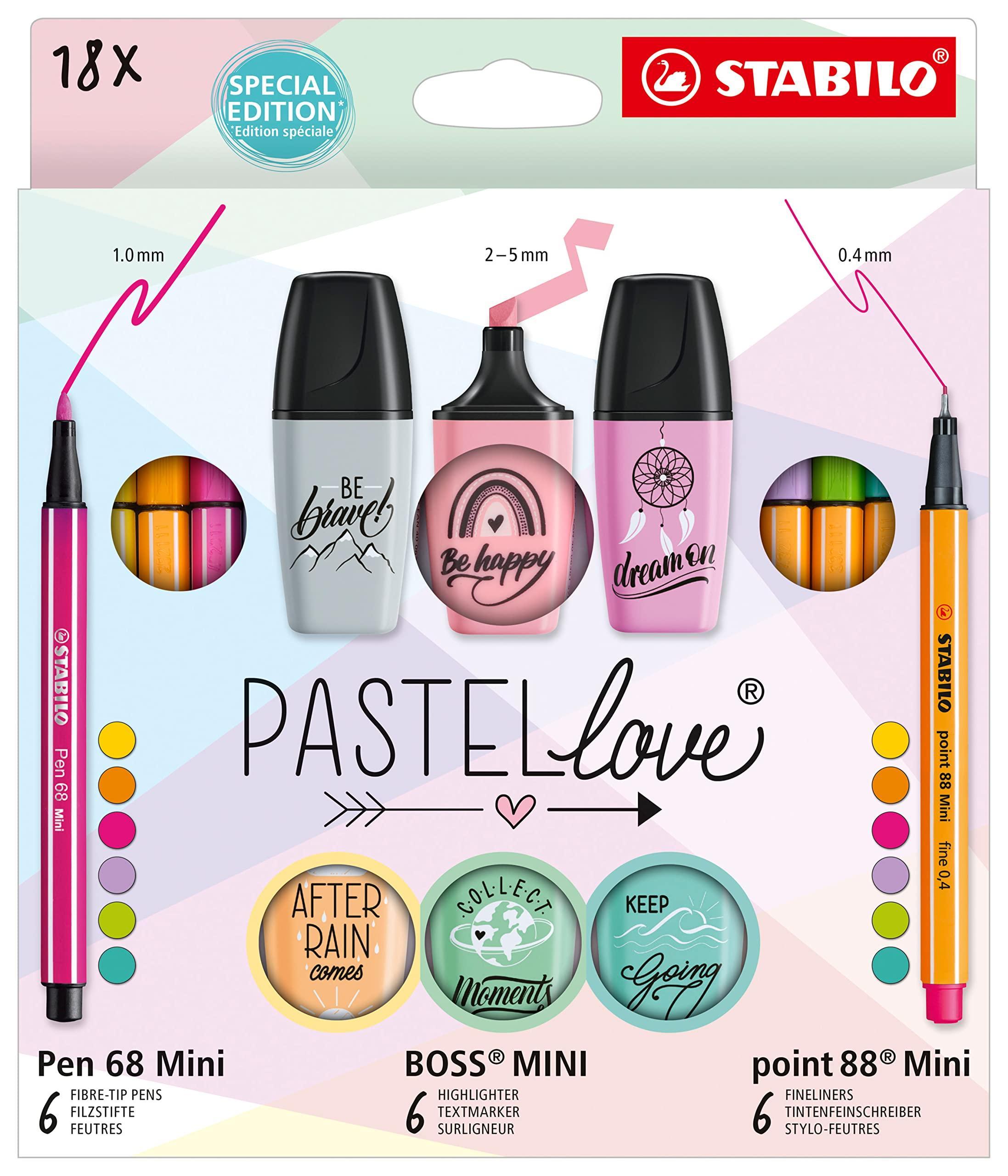 Set pastel love Stabilo confezione da 18