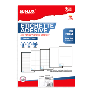 Etichette adesive a4 200 etichette 210x148mm 2 per 100 fogli