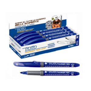 Marcatore tratto marker pen ohp m blu confezione da 8