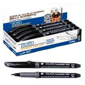 Marcatore tratto marker pen ohp f nero confezione da 8