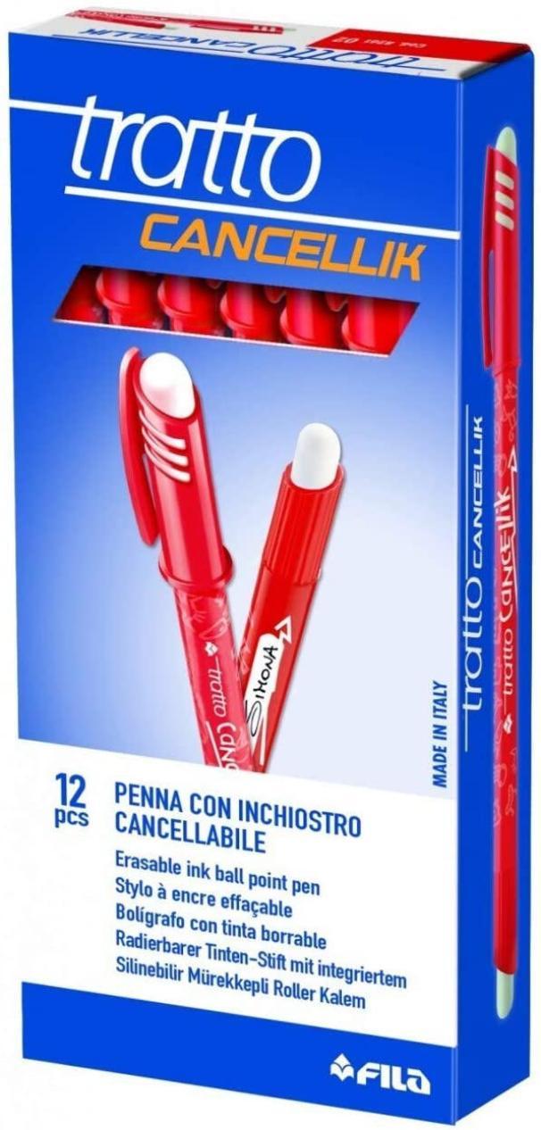 Penna a sfera Tratto cancellik rossa confezione da 12