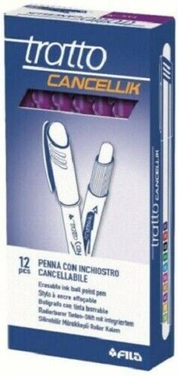 Penna a sfera Tratto cancellik viola confezione da 12