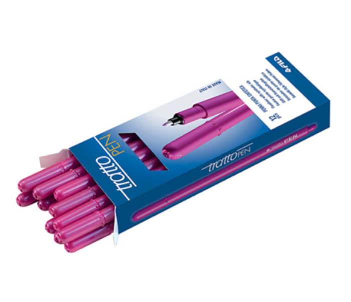 Penna Tratto pen metal fucsia confezione da 12