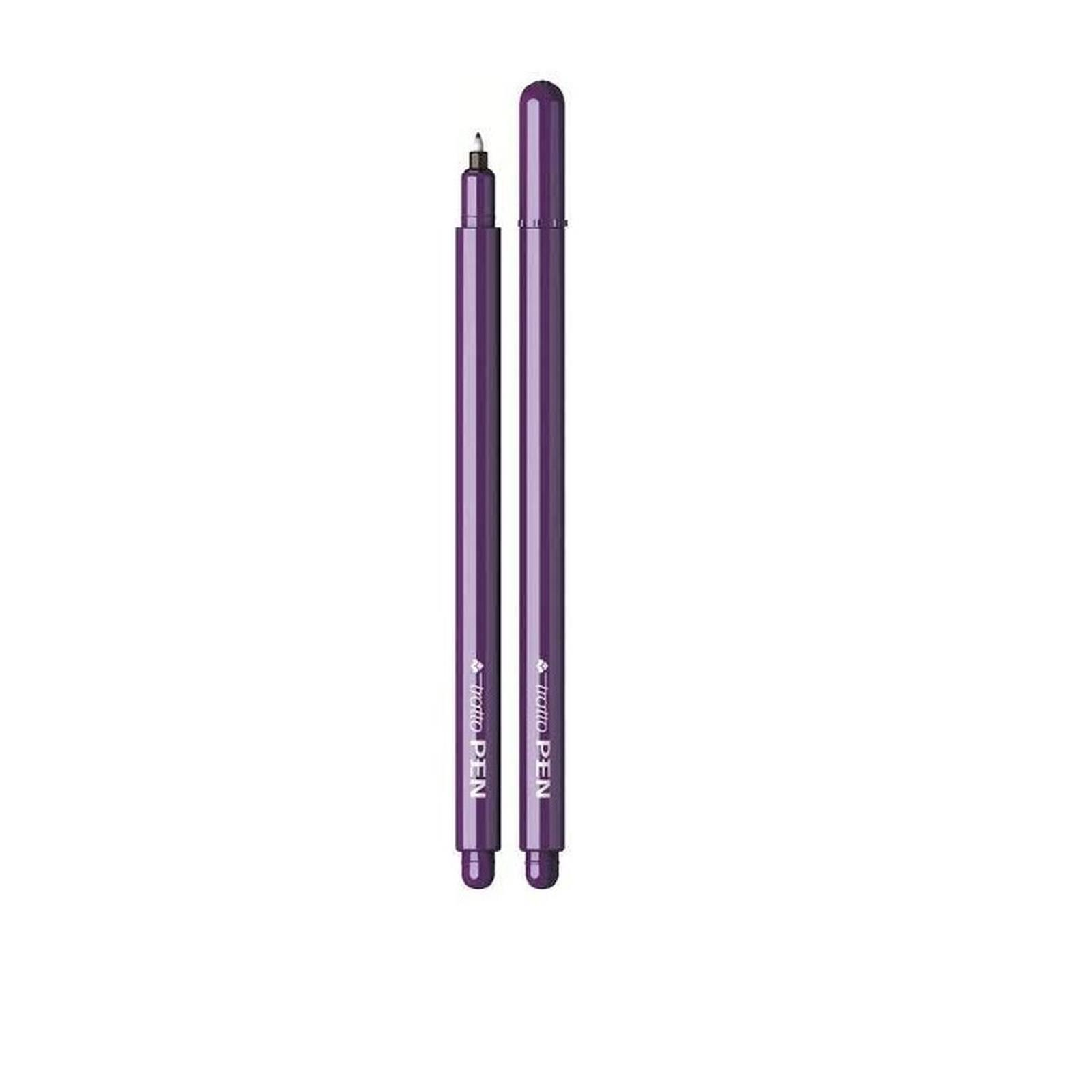 Penna Tratto pen metal viola confezione da 12