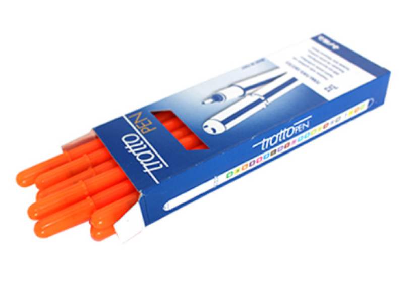 Penna Tratto pen metal arancio fluo confezione da 12