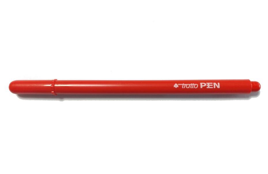 Penna Tratto pen metal rosso carminio confezione da 12