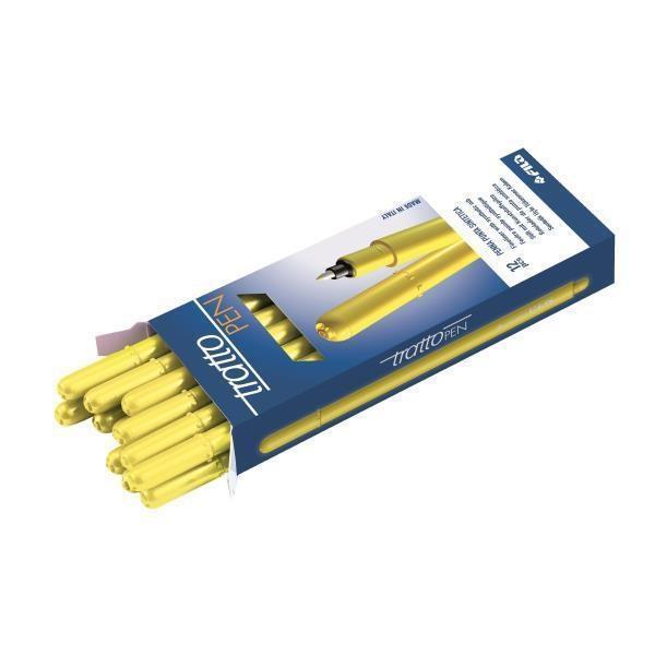 Penna Tratto pen metal giallo canarino confezione da 12