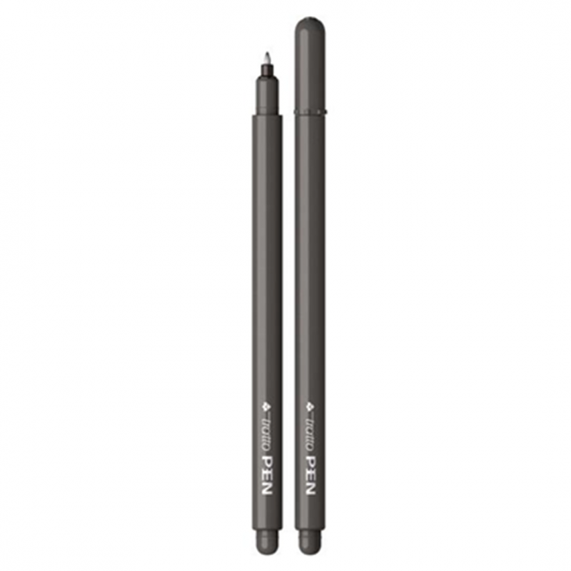 Penna Tratto pen metal grigio fumo confezione da 12