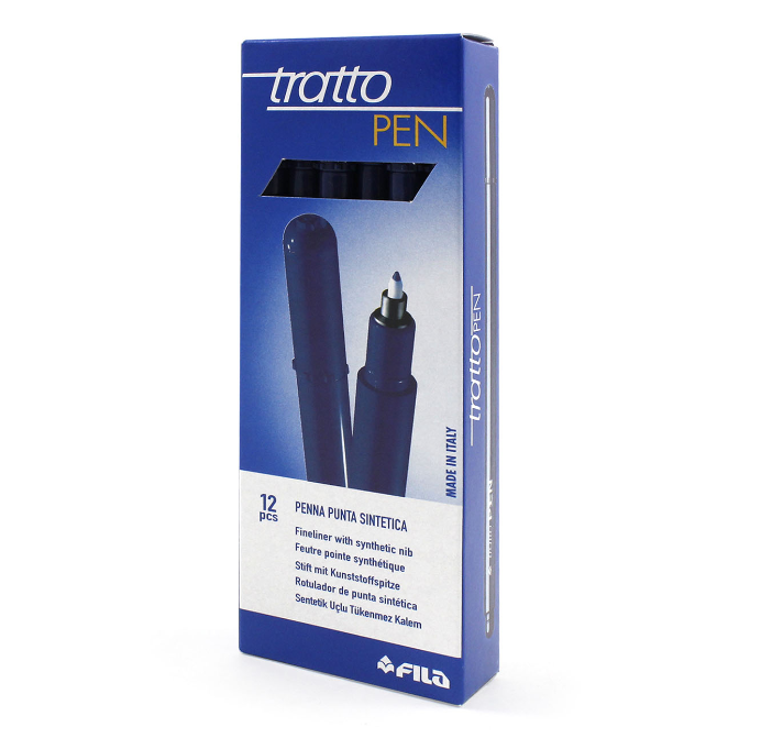 Penna Tratto pen metal blu notte confezione da 12