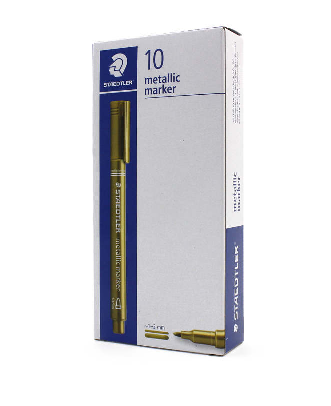 Pennarello Staedtler Metallic Marker oro confezione da 10