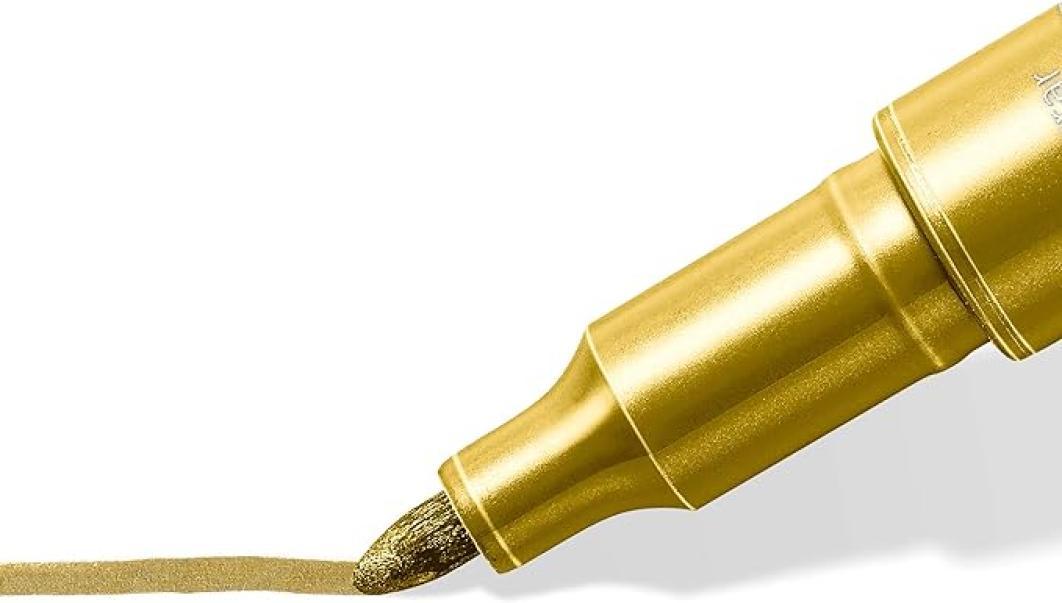 Pennarello Staedtler Metallic Marker oro confezione da 10